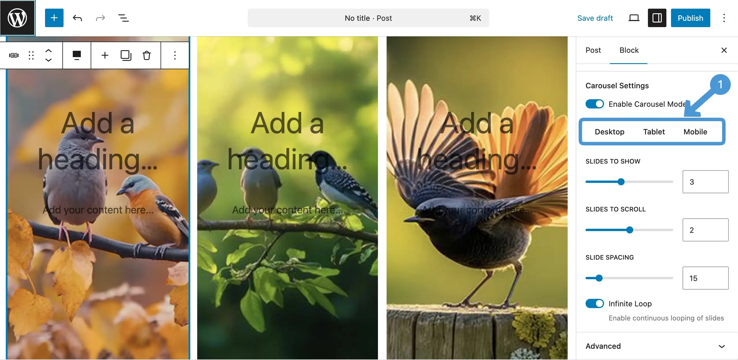 Set Breakpoints for Different Screen Sizes