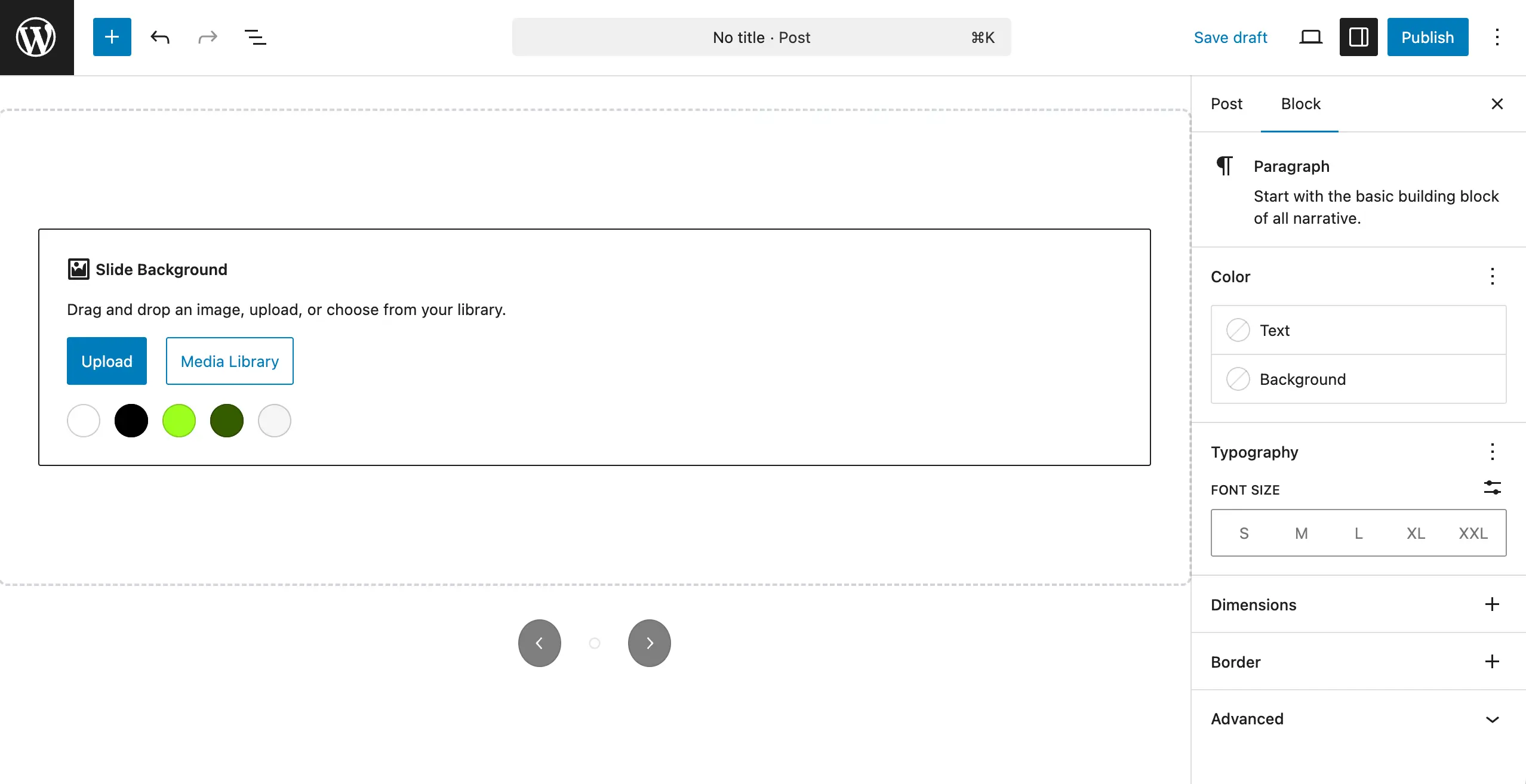 Sliderberg block is added to the editor